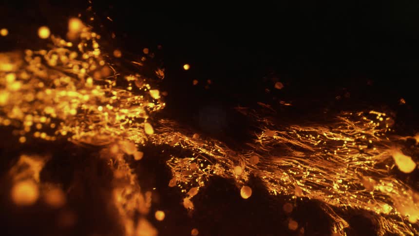 Fibers burning in the dark