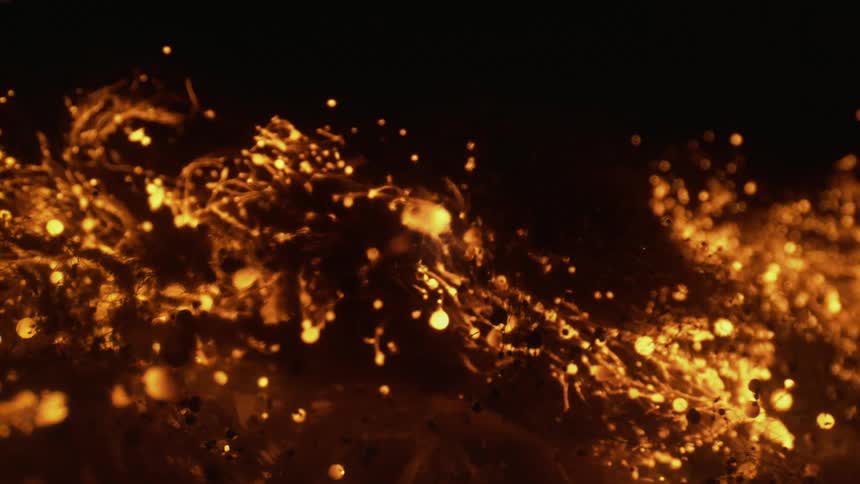A fire burning outside