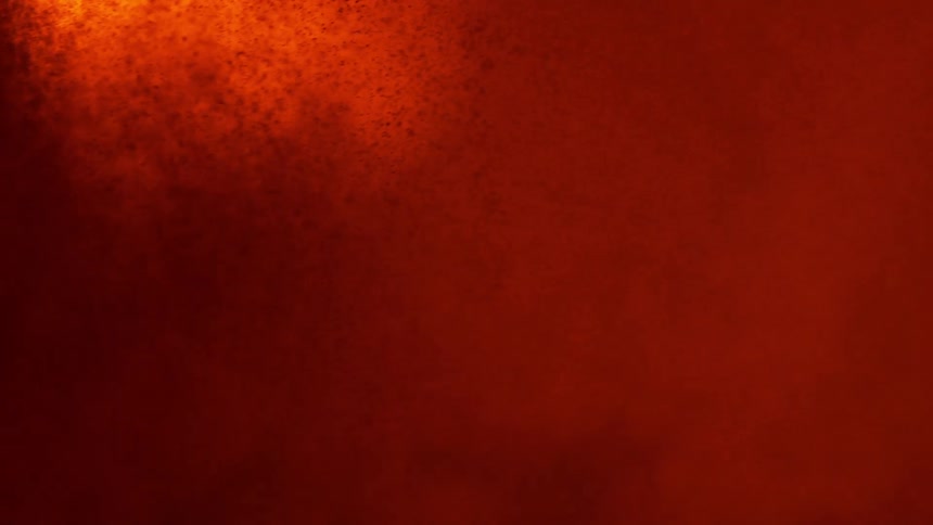 Bubbling orange red liquid