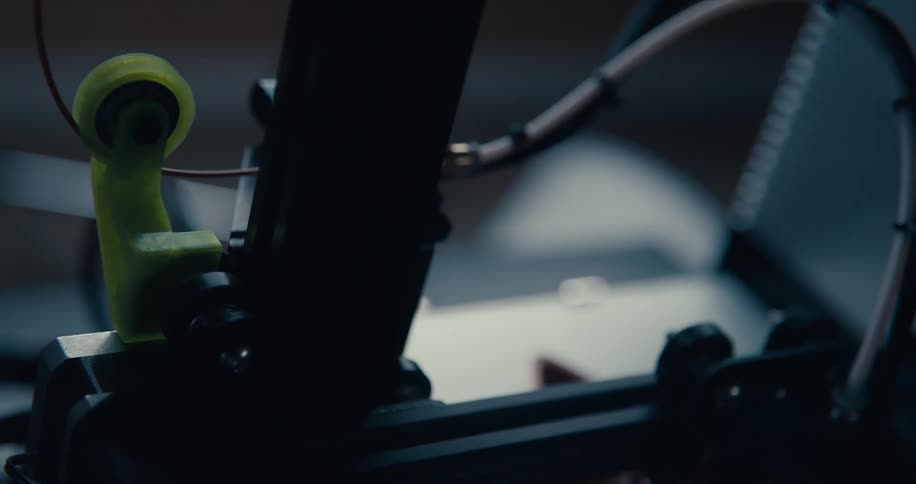 A machine is working in the factory