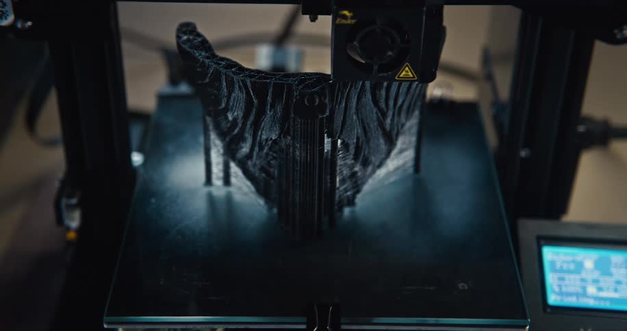 A machine in a factory working