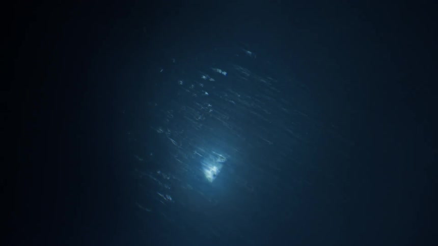The water moves around under the light