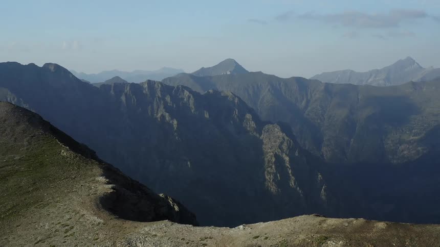 A mountain range expands into the distance