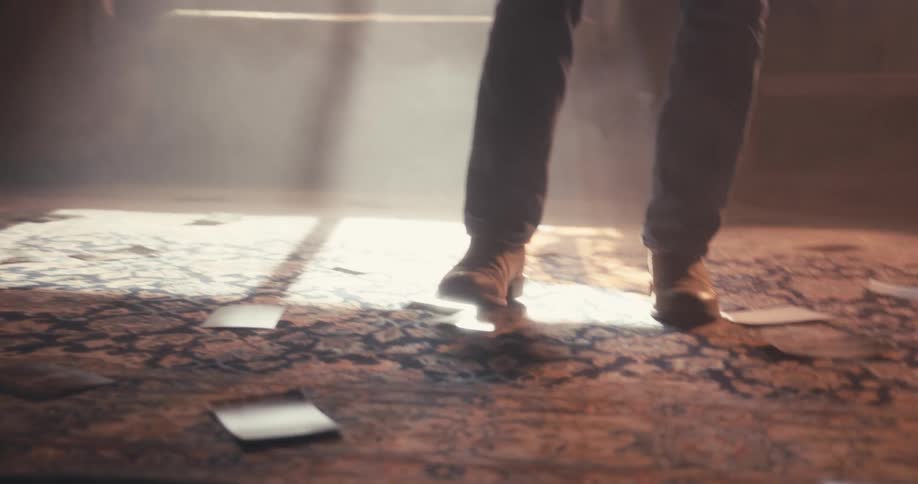 A man walking in a house