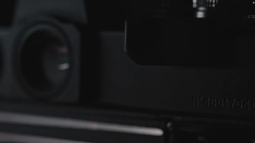 Light shining on a camera in the dark