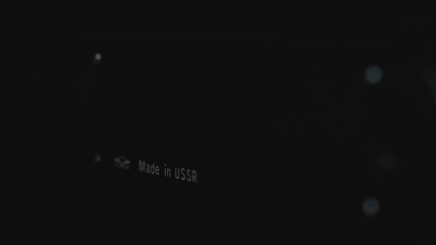 Lights shining on a device made in the ussr
