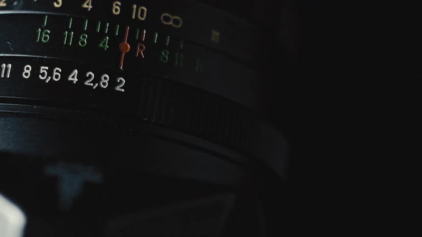 Numbers on a camera lens