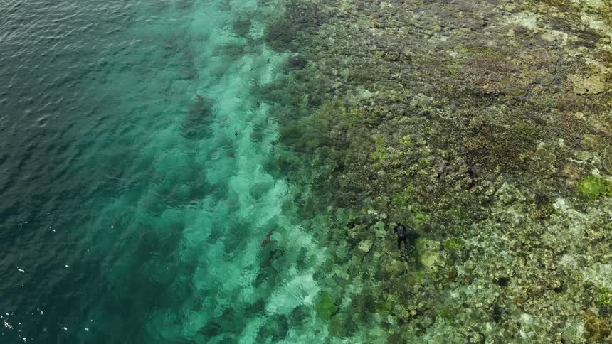 Ocean water is moving towards the coast