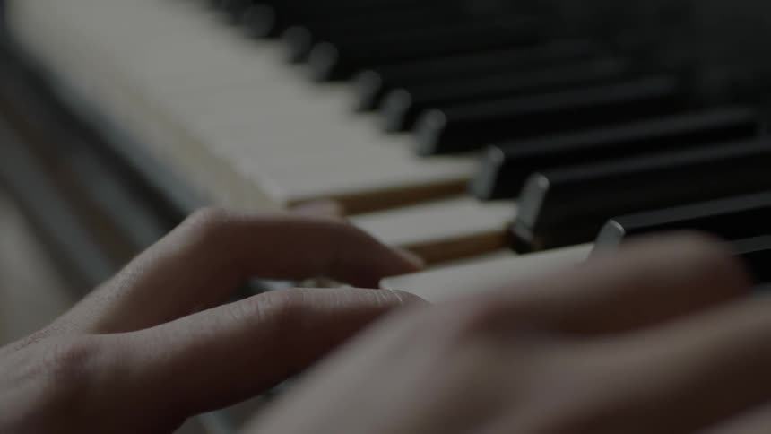 Someone playing the piano