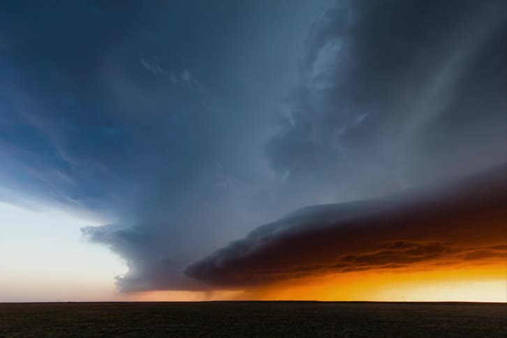 A storm is forming in the sky