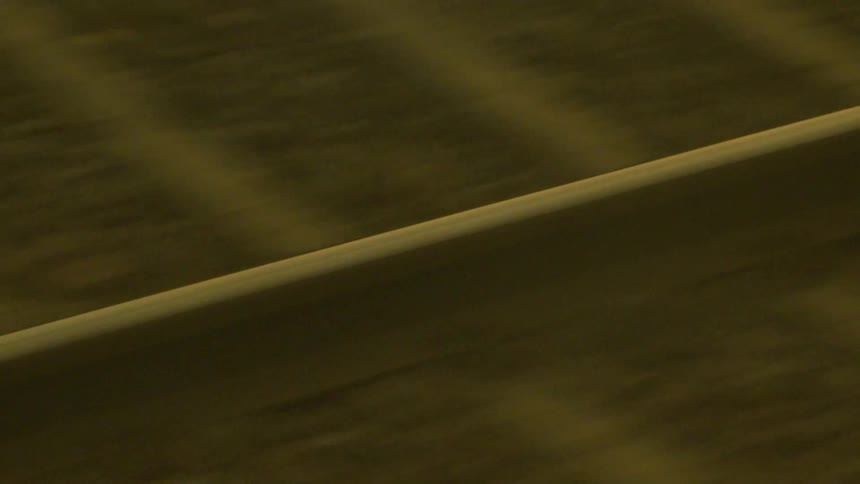 Outdoor railroad track without a train