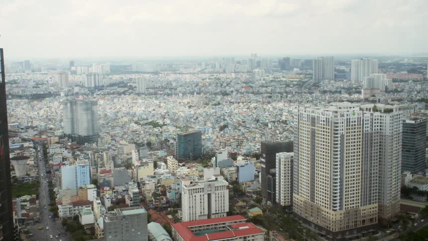 View across a big asian city