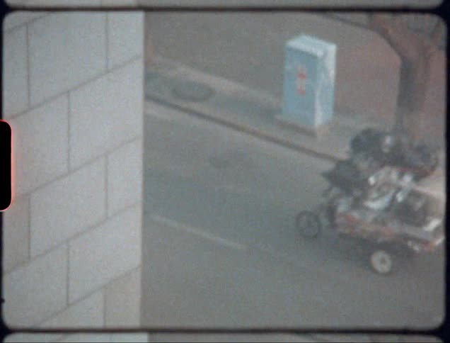 A vehicle driving on a road