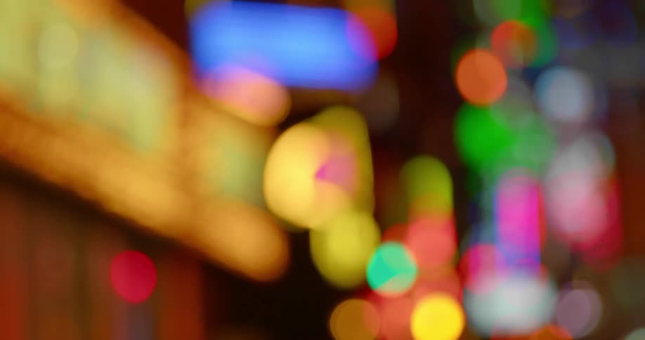 Flashing and static lights in yellow red green blue and green