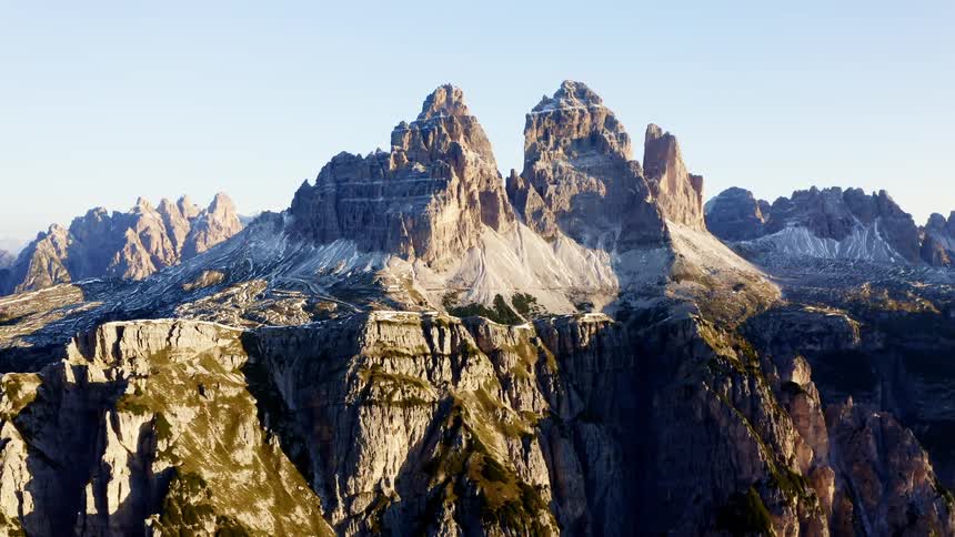 Mountain peaks and canyon on a clear day