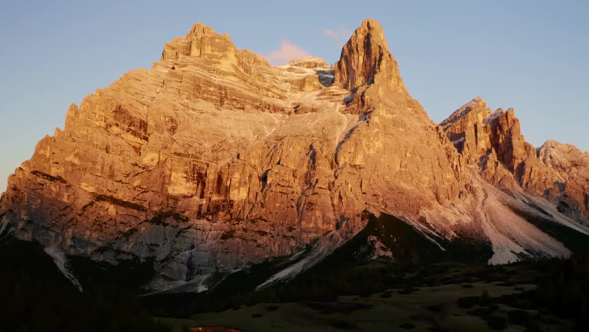 Mountain with blue skies