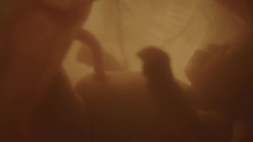 A fetus floating in utero