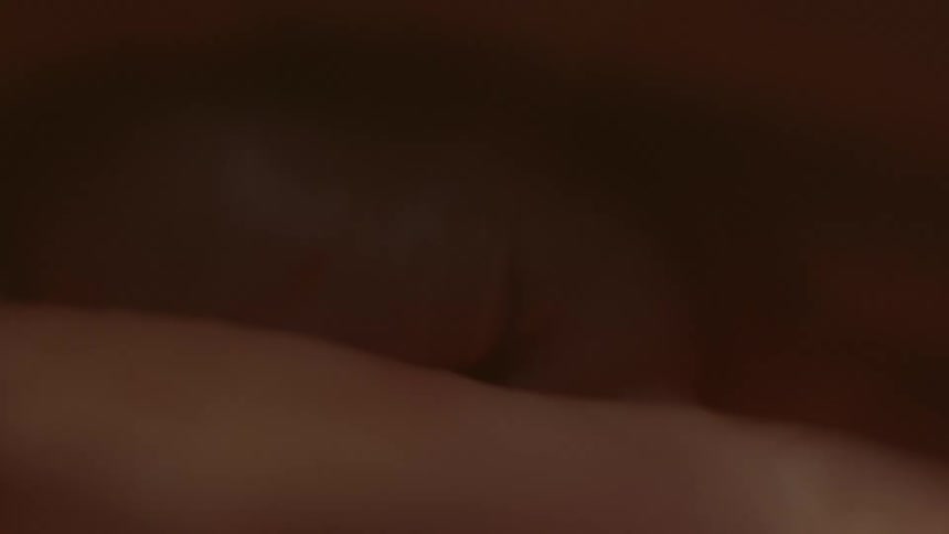 Close up of unborn babys head in the womb