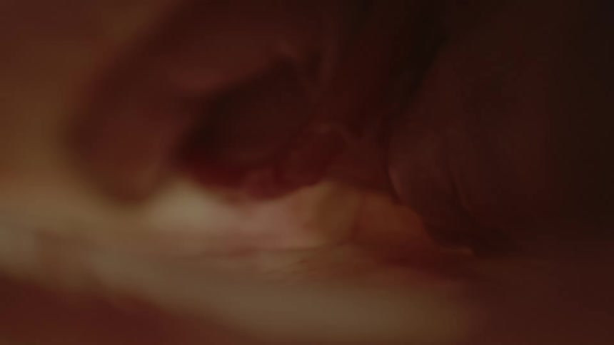 Unborn human baby inside the placenta on the womb