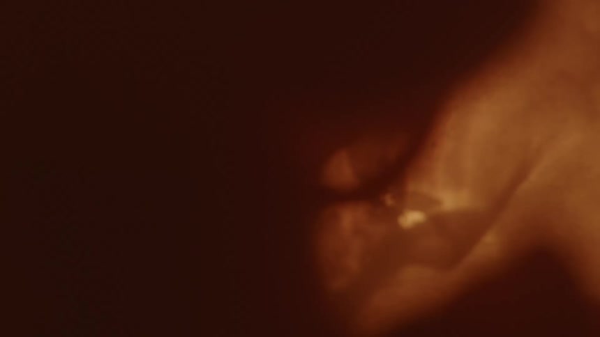 Close up of unborn baby in the womb