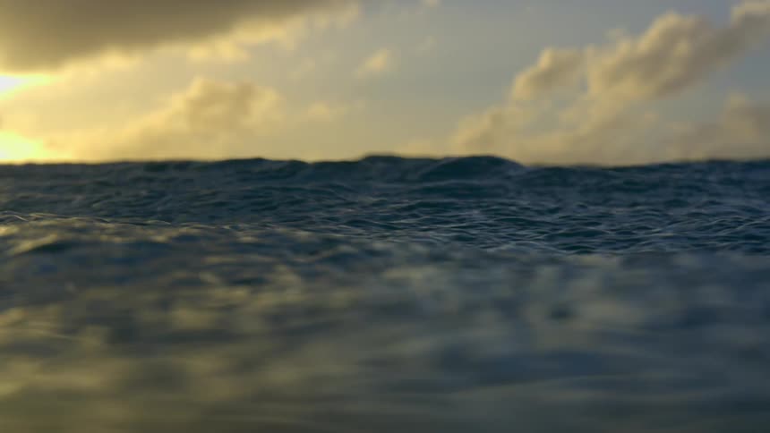 The sun is setting above the oceans