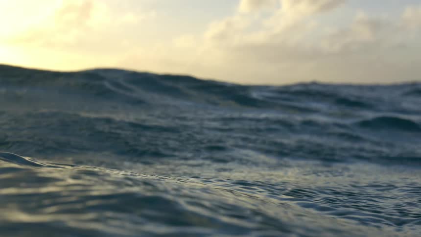 Ocean waves are moving fast