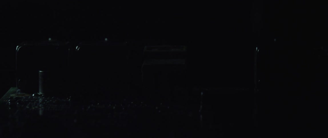 Light shines on a circuit board then fades back to black