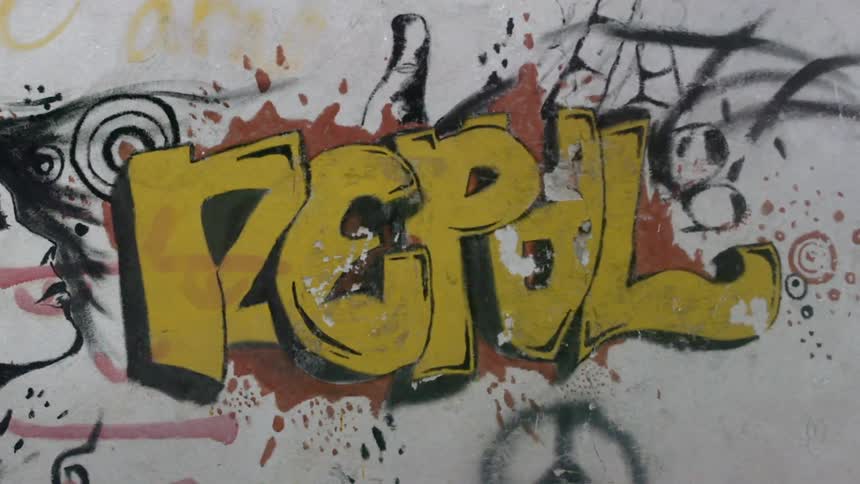 Graffiti painted on a wall