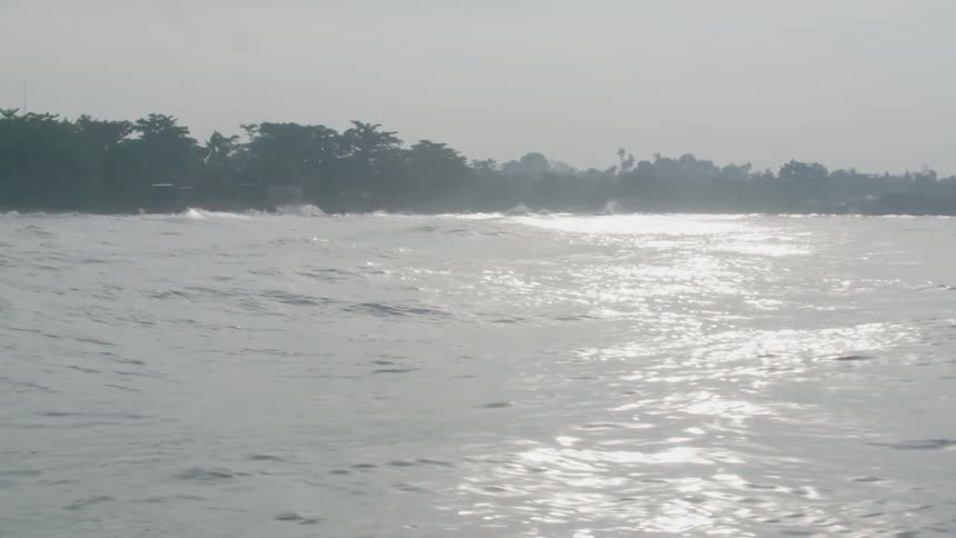 A scenery at the sea