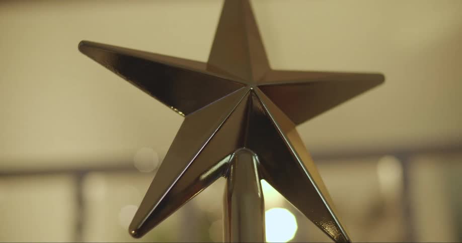 A star decoration in a home