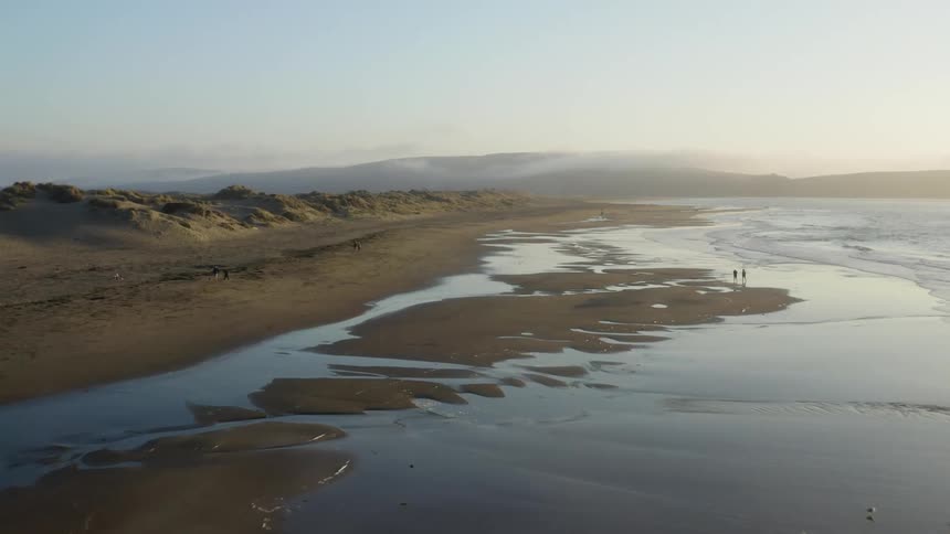People walking on the beach