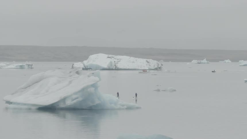 Glaciers in the frozen ocean