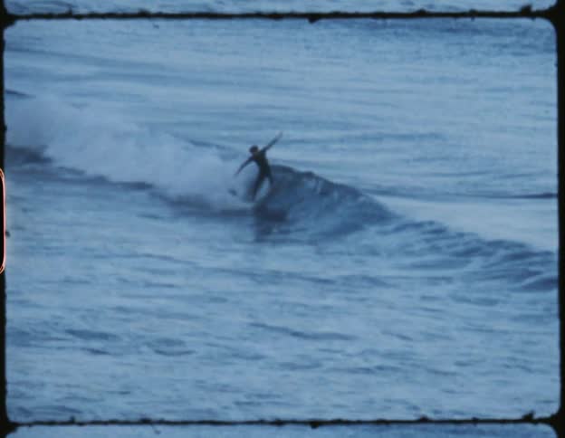 A person is surfing on a wave