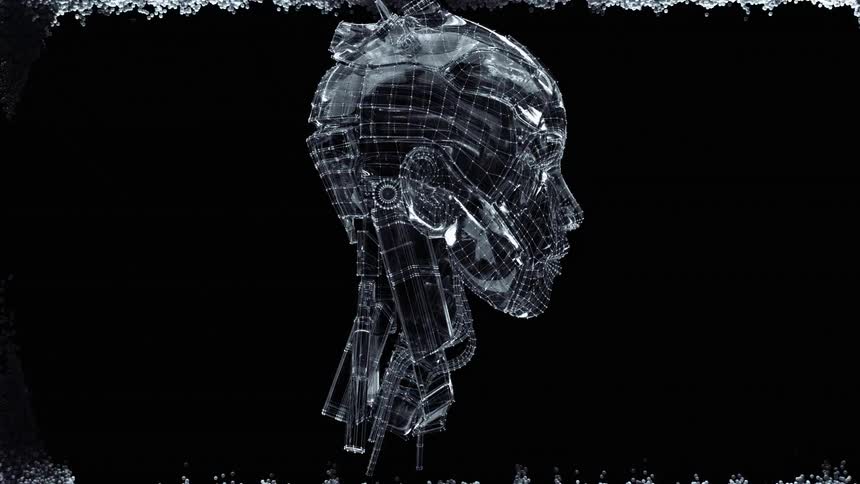 White black and gray colors that look like a human head