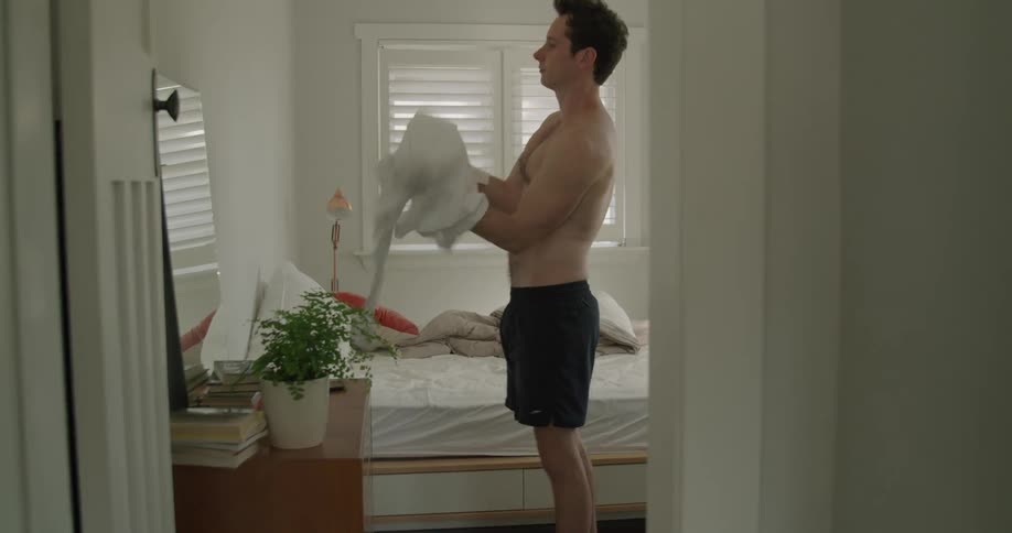 A man getting dressed