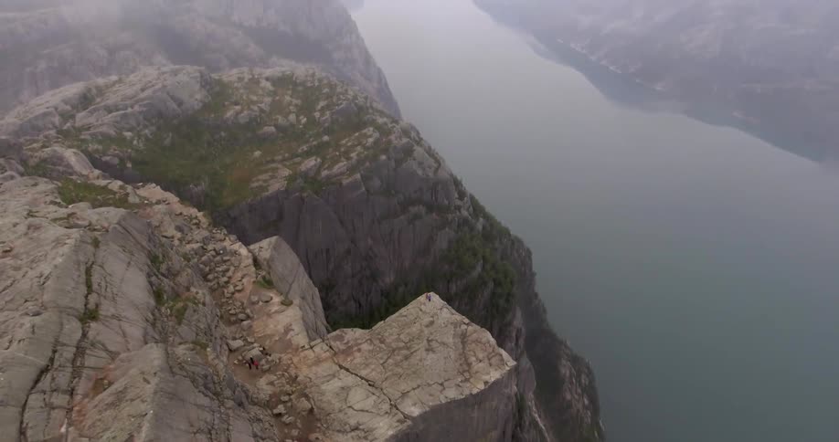 A river runs through a valley