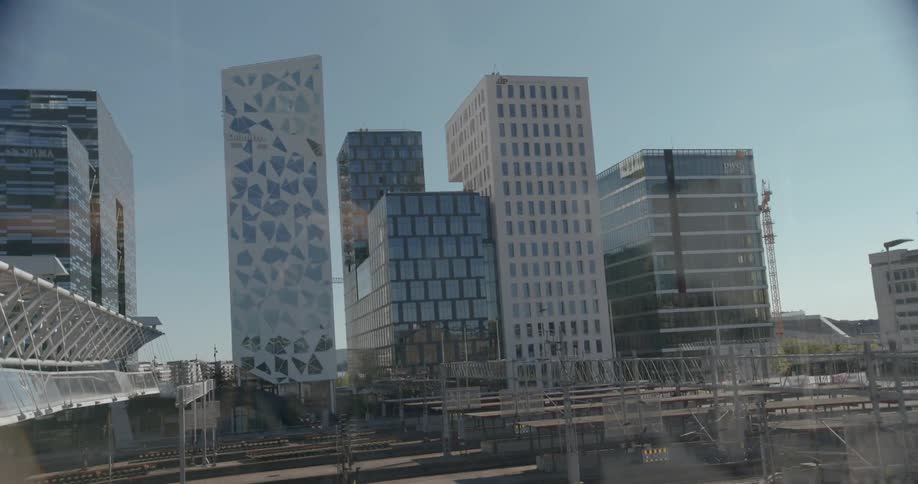 A city skyline during the day