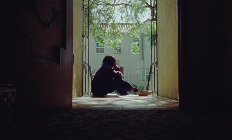 Man sitting at steps