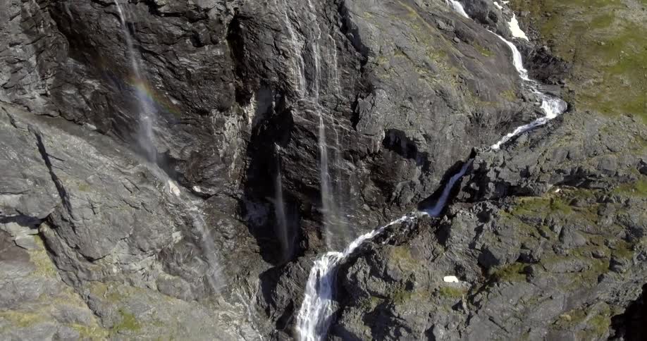 Water running off a mountain