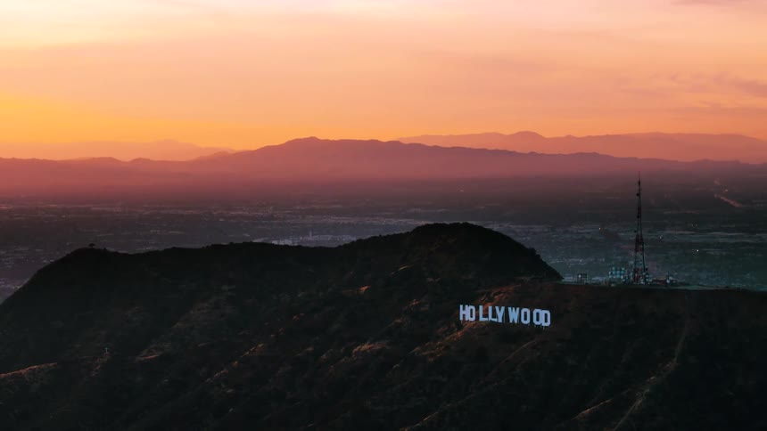 The sun is setting in the horizon
