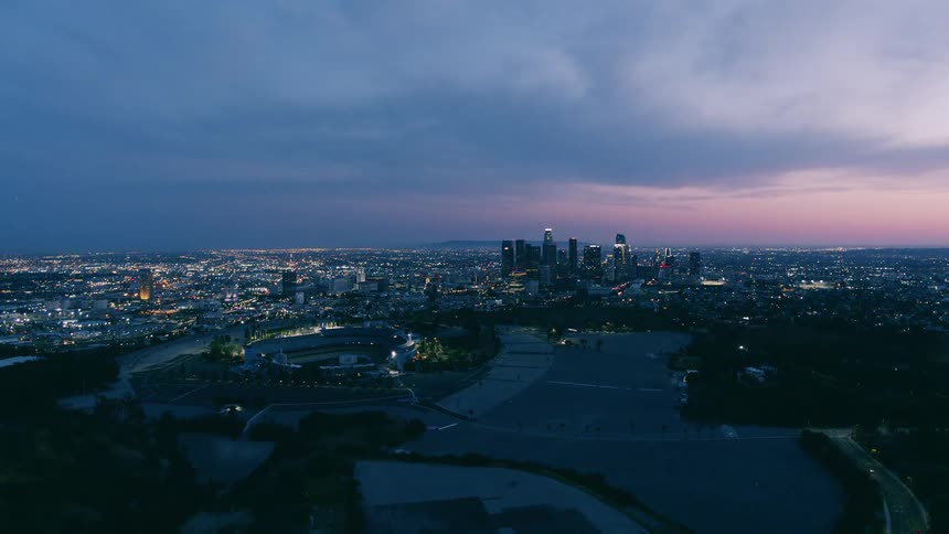 Dodger Stadium Empty at Dusk