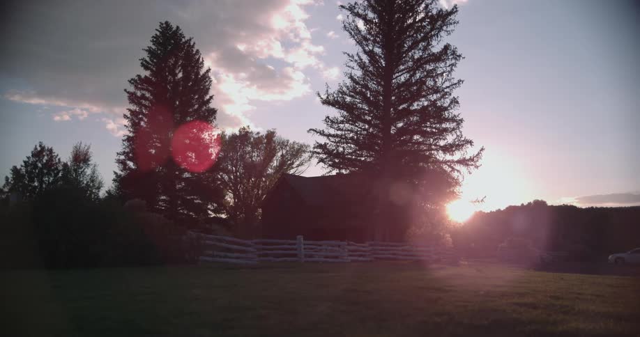 The sun is rising on the farm