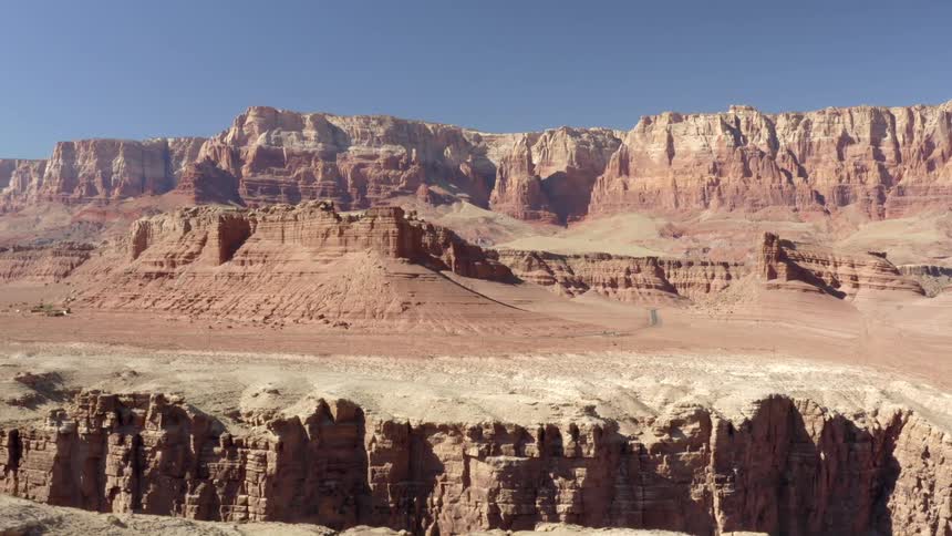 Aerial shot of a canyon