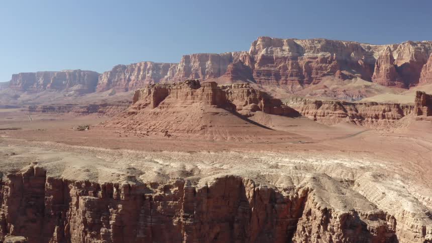 Mountains mesa and buttes on a clear day