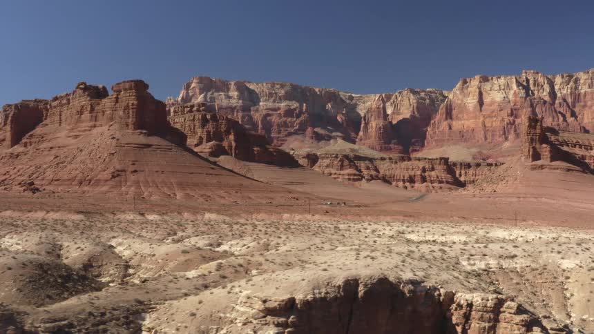 Mountain mesa badlands on a clear day
