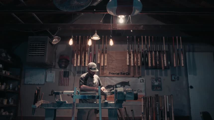 Craftsman Makes Baseball Bat