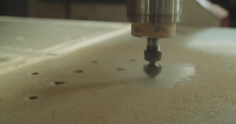 A close up of a cnc mill