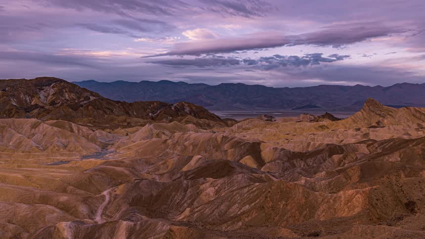 Landscape shot with clouds moving