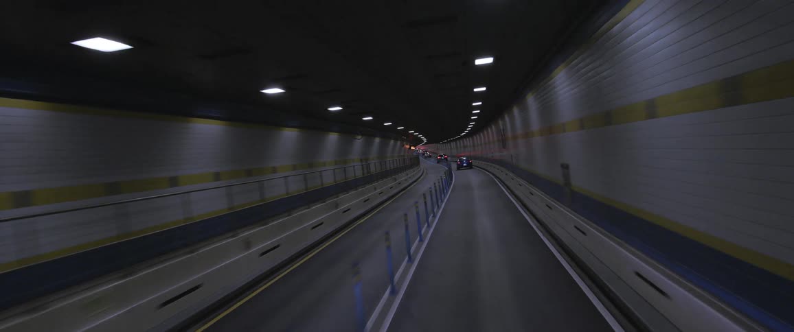 Vehicles driving through a tunnel