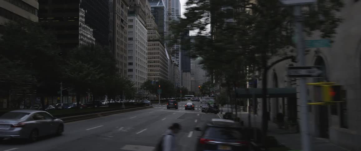 Streets on the citys downtown at morning or evening